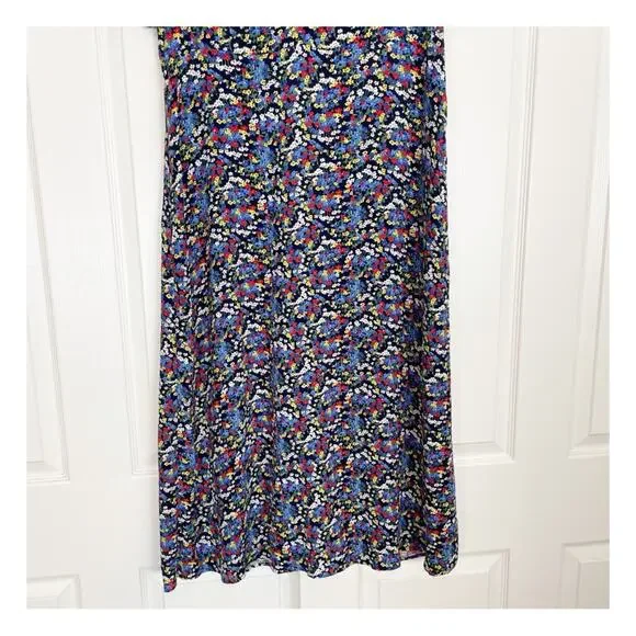 Boden Tessa Ditsy Floral Puff Sleeve Midi Dress Viscose Multi Color Sz 12L - Picture 4 of 11